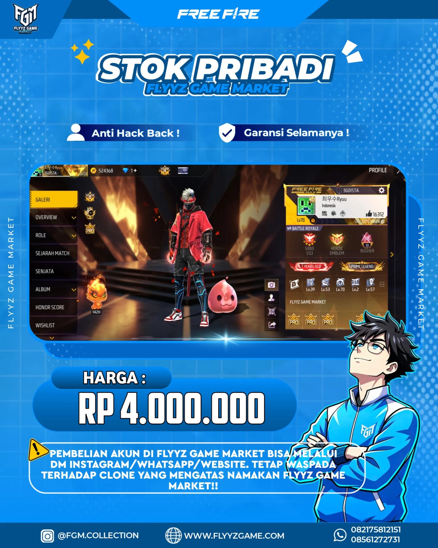 FF PRO PLAYER - KODE 1149
